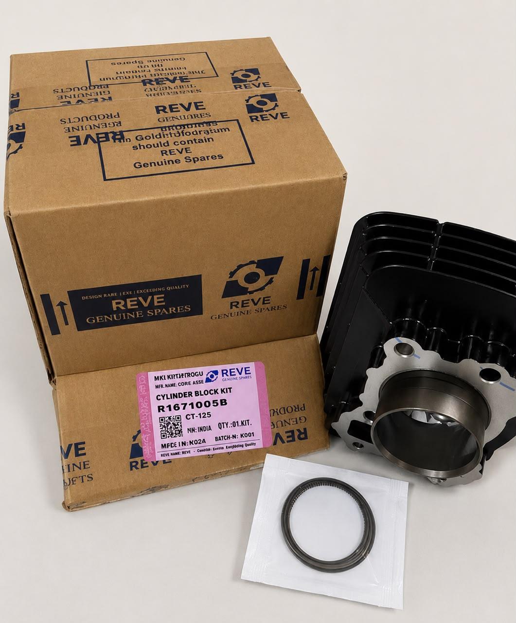Reve=Kit Cyl BLock Piston-Black=CT125
